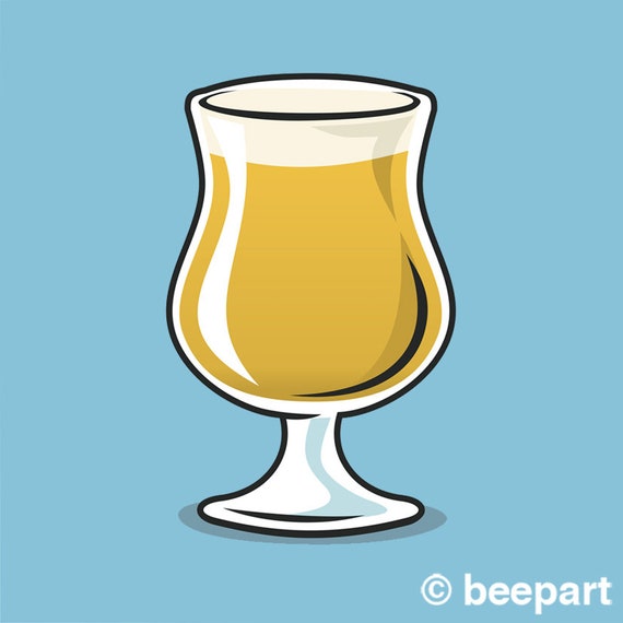 Tulip Beer Glass Clip Art Craft Beer Beer Bar Belgian Beer Etsy