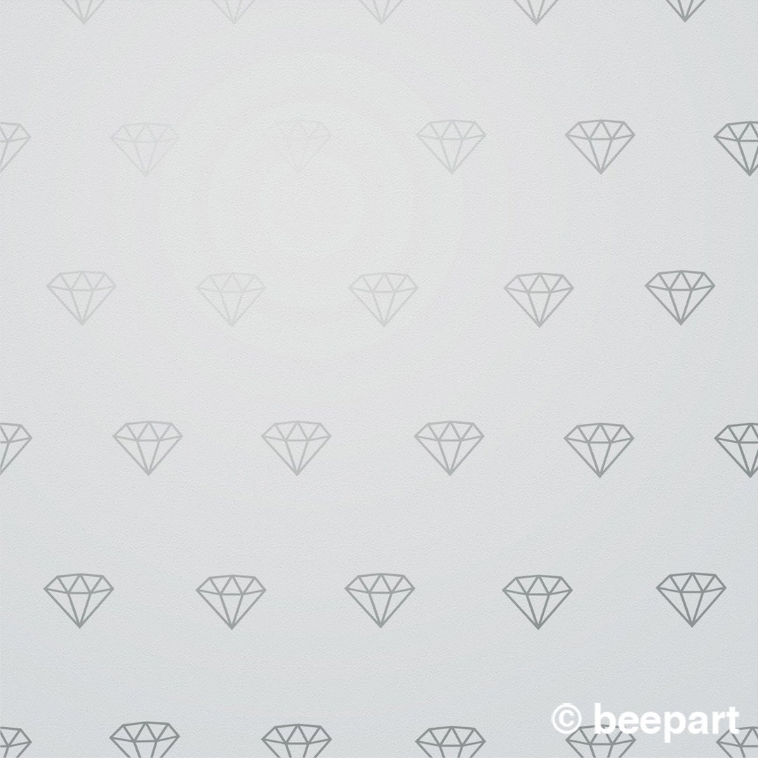 Silver Diamond Wall Decal Metallic Silver Diamond Pattern Etsy