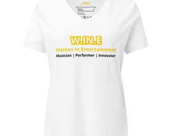 Frauen in Unterhaltung V-Neck T-Shirt: Filmcrew, Musikerin, Schauspielerin