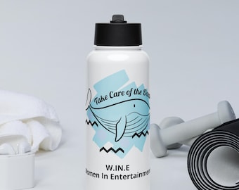 Edelstahl-Trinkflasche mit Strohhalm: Filmcrew am Set