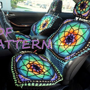 Binienty Boho Car Accessories Seat Covers for Cars for Women Universal  Bench Seat Covers for Truck Hippie Flowers Saddle Blanket Seat Protectors  Fit SUV Van Car Interior Decor 