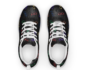 Black Eyeglass Print Women’s athletic shoes