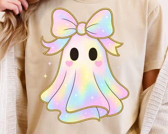 Abóbora fantasma iridescente PNG, Design de Halloween coquete, Halloween feminino PNG, Halloween PNG, Abóbora fantasma iridescente PNG, Fantasma fofo PNG