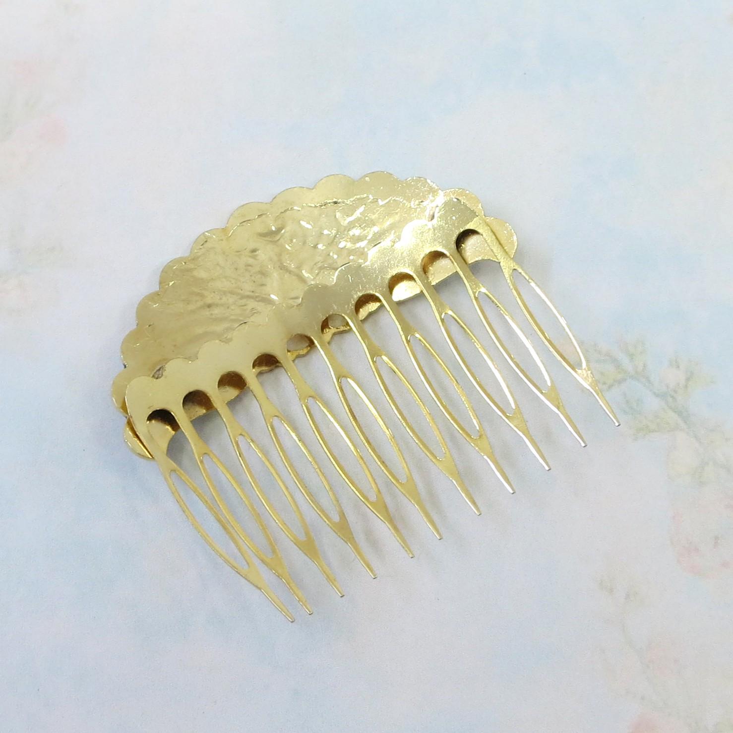 Vintage Cloisonne Hair Comb, Vintage Enamel Hair Comb 