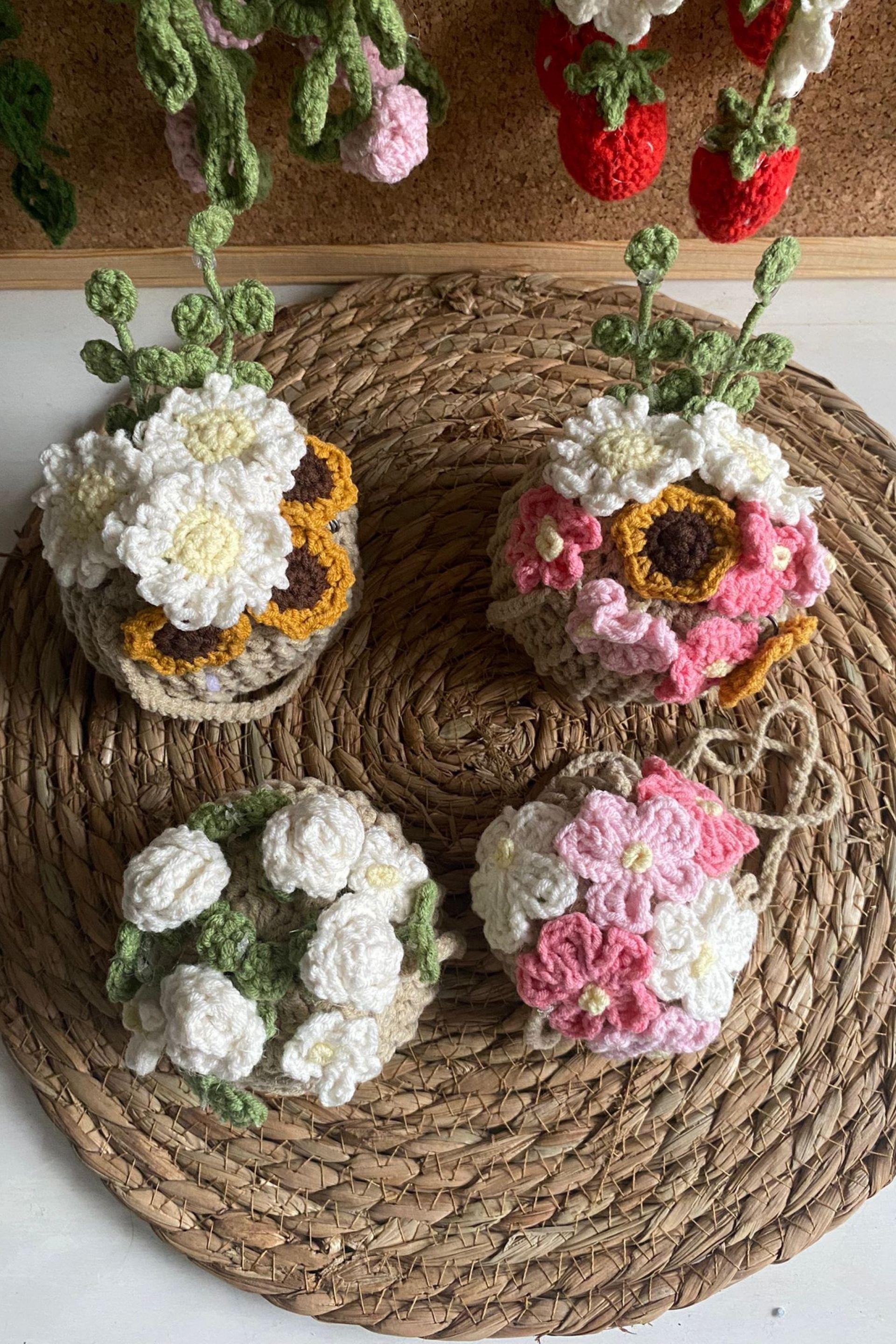 Plant Crochet Pattern Car Hanging Plant Crochet Pattern Crochet