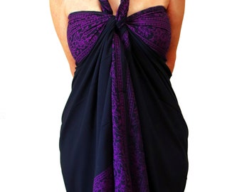 Paréo Sarong De Plage Femme Motif Dauphins - Young Fashion - Tissu Rayon - Neuf Sans étiquette