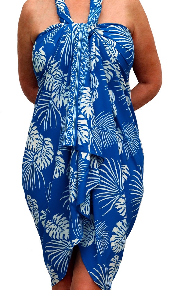 Plus Size 88 90 Hawaiian Batik Beach Sarong Wrap Skirt or Dress