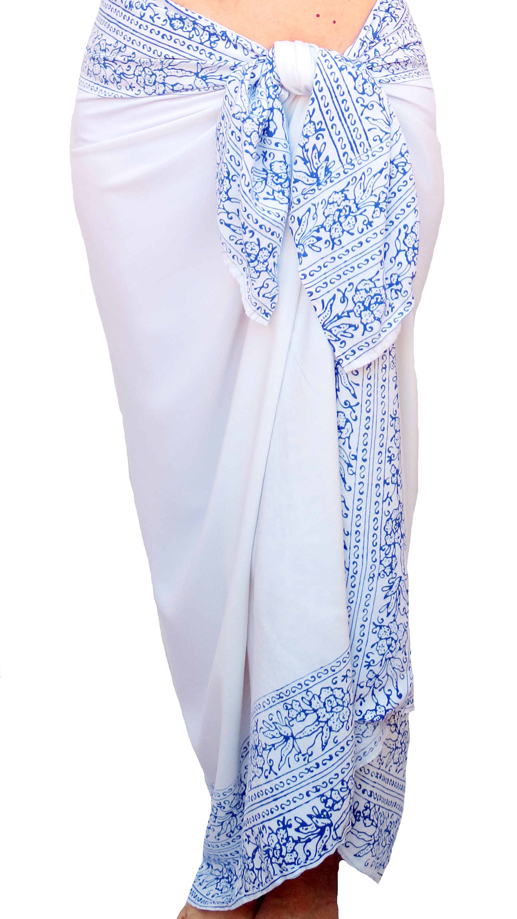 Black Beach Sarong Wrap Skirt or Dress 