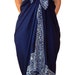 Sarong Beach Wrap - Batik Sarong - Dark Navy Blue and White Sarong - Womens Clothing Beach Sarong Skirt or Dress - Beach Cover Up