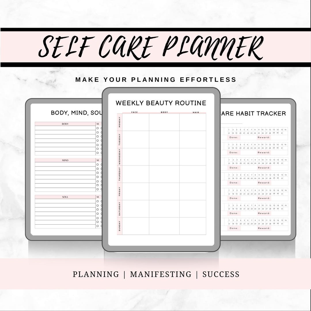 Self Care Planner Printable Mindfulness Workbook Self-love Journal ...