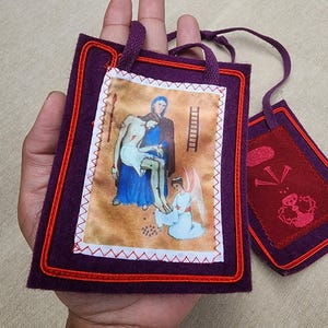 PURPLE SCAPULAR | Scapular of BENEDICTION (Marie-Julie Jahenny)