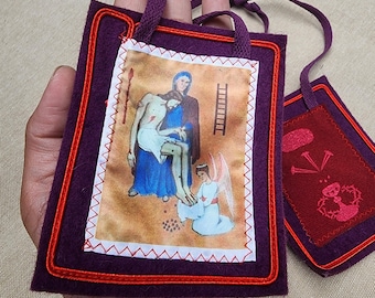 PURPLE SCAPULAR | Scapular of BENEDICTION (Marie-Julie Jahenny)