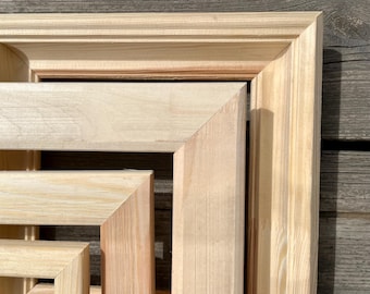 Unfinished unpainted wooden Frames custom size photo Frame Rustic picture frames for Wall Art A2 A3 A4 8x12 16x24