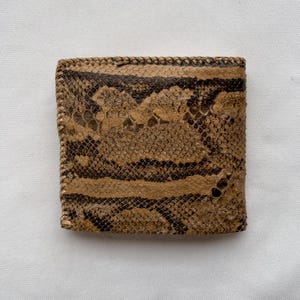 Cartera de piel de serpiente marroquí hecha a mano – Cartera de piel de pitón africana – Cartera exótica tuareg – Regalo de lujo para hombres