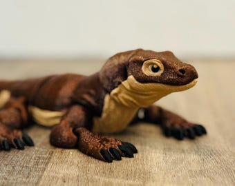 3d gedruckter Komodowaran - Reptil - Reptilienspielzeug - zappeln - Geburtstagsparty - 3d Druck Reptil - Komodowaran-Geburtstag