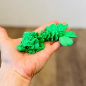 3d printed Four Leaf Clover Dragon - Tadling - St Patrick’s Day - Candy Replacement - Fidget - Desk Toy - Dragon Toy - Baby Dragon - Favor