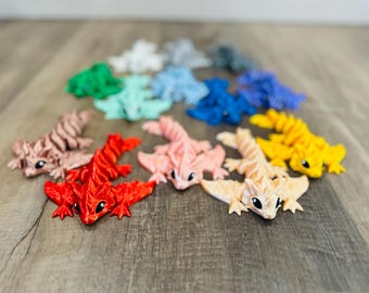 Small Silk Wyvern/Dragon - Fidget - 3d Print - 3d Printed Dragon - Dragon Birthday - Favor - Small Dragon - Rainbow - Birthday Party