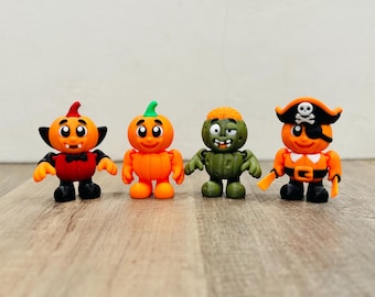 3d Printed Pumpkin Head Fidget Toys - Pirate, Pumpkin Head, Zombie, Vampire - Halloween Decor - Halloween Decoration - Party Favor -Birthday