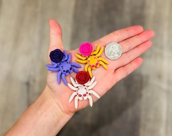 Valentines Day Rose Spiders - Valentine - Favor - Bug - Girly Spider - Jumping Spider - Cute Spider - Birthday Favor - Kid Valentine