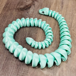 Articulated 3d Printed Ball Python Snake - Fidget Toy - Desk Toy - Snake Toy - Ball Python Snake - Snake Toy - Cute Snake - Snake Fidget