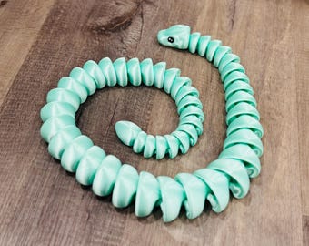 Serpent articulé python-balle imprimé en 3D - Jouet agité - Jouet de bureau - Jouet serpent - Serpent python-balle - Jouet serpent - Serpent mignon - Serpent agité