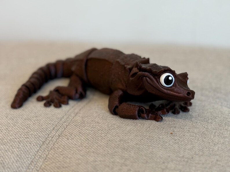 Figurine Gecko 3D Imprimé – Jouet Reptile Articulé Flexiable – Anti-Stress Déco De Bureau – Couleurs Vives – Cadeau Créatif