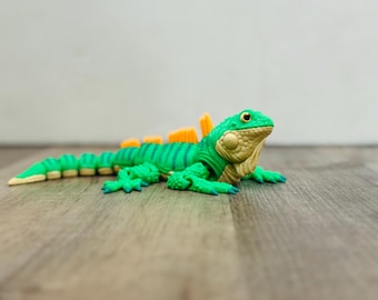 3d gedruckt Iquana - Reptil Geburtstag - Reptil Party - Reptilien Fidget - Eidechse Geburtstag - 3d gedrucktes Reptil - Tier Fidget - Schreibtisch Fidget