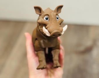 3d Printed Warthog - Pig Fidget - Desk Toy - Warthog Toy - Decoratiob - Articulated - Favor - Pig Birthday - Warthog Birthday