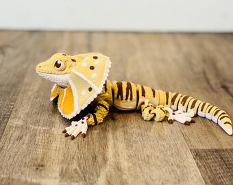 3d gedruckte Krageneidechse - Reptil Geburtstag - Reptilien Party - Reptilien Fidget - Lizard Geburtstag - Wüsten Reptil - 3d Druck - Tier