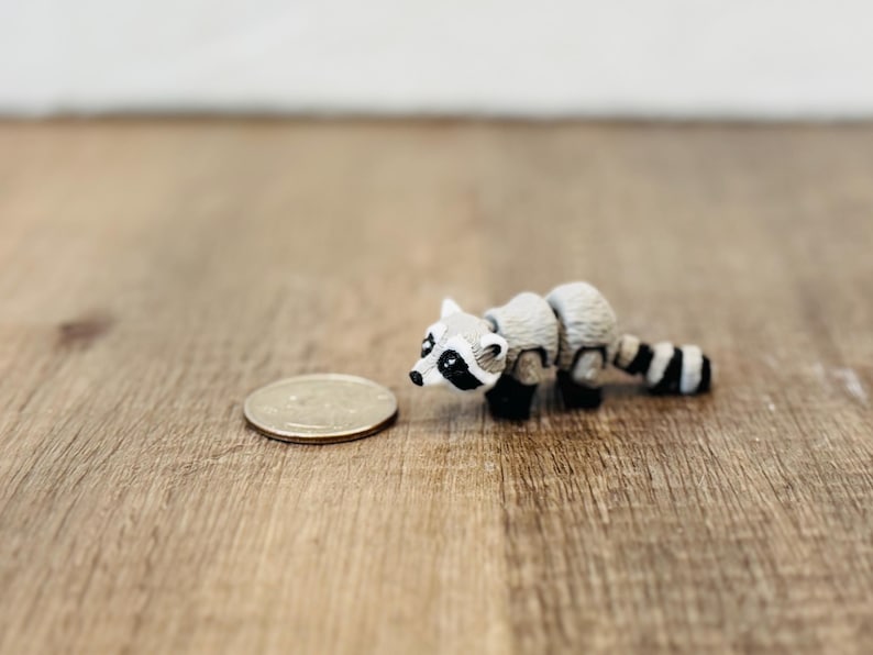Mini Racoon Figures 3d Printed Mini Racoon - Party Favor - Classroom Reward - Desk Toy ...