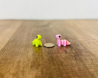 3d Printed Mini Brontosaurus Dinosaur - Party Favor - Classroom Reward - Desk Toy - Tiny - Mini Toy - Birthday - Candy Replacement - Fidget