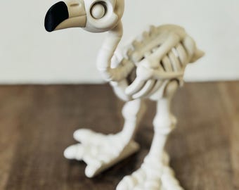 3d Printed Flamingo Skeleton - Beach Halloween - Halloween Decor - Decoration - Ocean - Flamingo Print - 3d Printing - Beach Decor