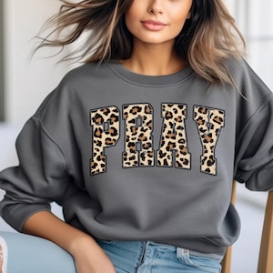 Christian pray DTF Transfer Ready to Press, Pray Apply for Heat Press, Religious DTF Print, Christian Pray leopard print