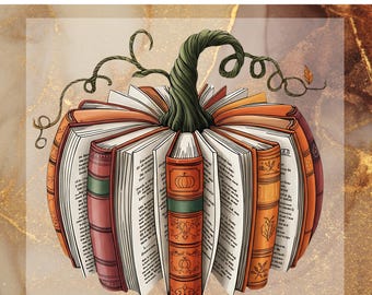 Fall Book Pumpkin DTF, Fall Aesthetic, Halloween Teachers Transfers, Pumpkin Heat Press, Retro Reading Halloween Ready To Press, Family Fall