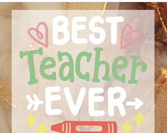 Best Teacher ever Ready To Press,Teacher's Day DTF Print,Teacher Heart Transfer, Back To School DTF Transfer, western Teacher Shirt Transfer