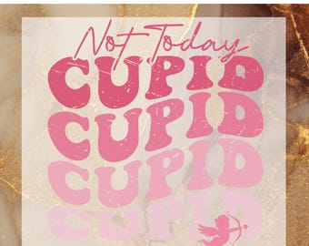 Not Today Cupid Valentines Day Ready To Press, Snarky Raccoon Valentine's Day DTF Print, Valentines  Heat Transfer, Sarcastic Humor Vday