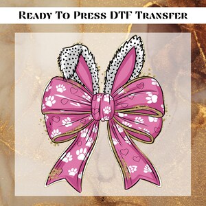 Easter Bunny Coquette DTF Transfer Ready to Press,Happy Easter Day Apply for Heat Press, Easter Brushstroke DTF Print,Valentine Jesus Easter