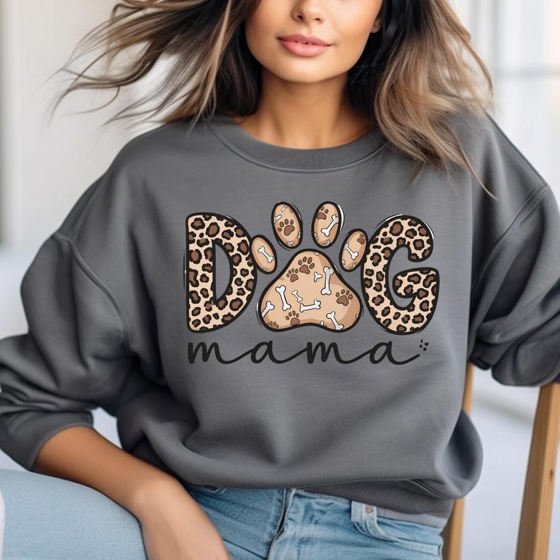 Dog Mama DTF Transfer Ready to Press, Mom Leopard Apply for Heat Press ...