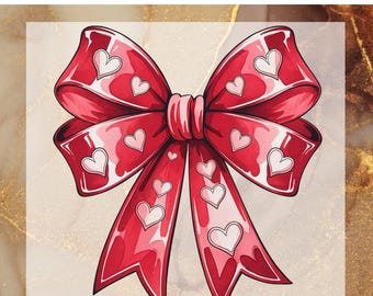 Valentine's day Heart Coquette bow Ready To Press,Retro Valentine DTF Print, Valentine Love Transfer, Sublimation Design DTF, Shirt Transfer