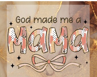 Couquette  Glitter Mama DTF Transfer Ready to Press, Mama Bow Heat Press, Mothers Day Bow DTF Print, Trendy Mama, Gift for Mom, Mothers Day