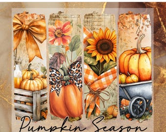Pumpkin Seasons DTF Transfer for Ready to Press, Autumn Couquette Pumpkin Floral Ready to Apply for Heat Press, Happy Fall DTF, Thanksgiving
