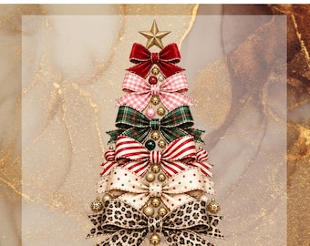Christmas DTF Transfer, Leopard Holiday Ready To Press, Bow Christmas Tree Heat Transfer