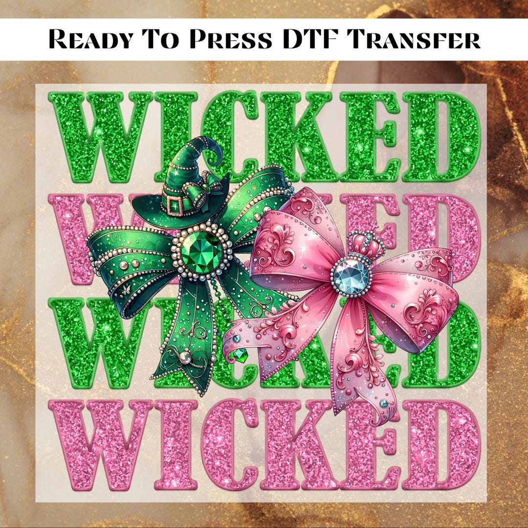 Wicked Pink Goes Good With Green DTF Transfer for Ready to Press ...