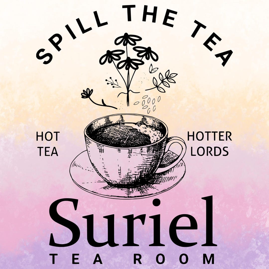 Retro Suriel Tea Co Png, Spill the Tea Png, A Court of Thorns and Roses ...