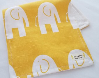 Elephant Burp Cloth with Matching Pouch as a gift