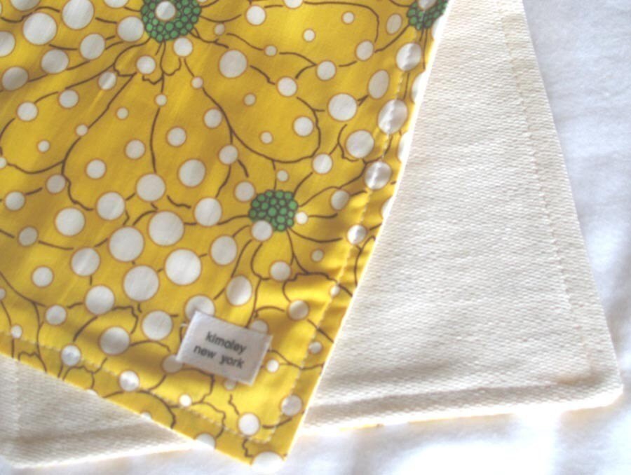 Burp Cloth With Style Undyed French Terry Blooming