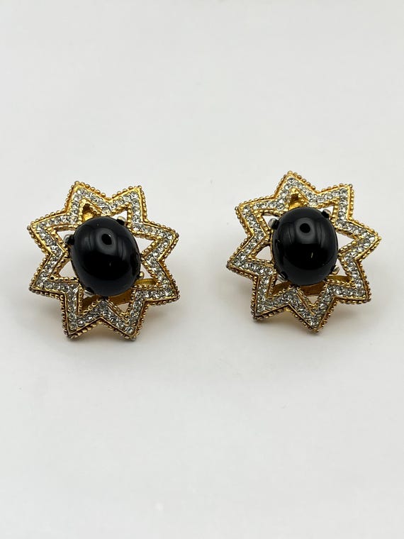 Vintage, Signed Ciner Earrings - Double Signed View 2