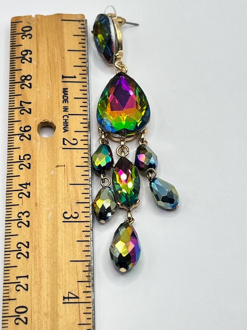 Vintage AB Watermelon Rhinestone Jewelry Set - Etsy