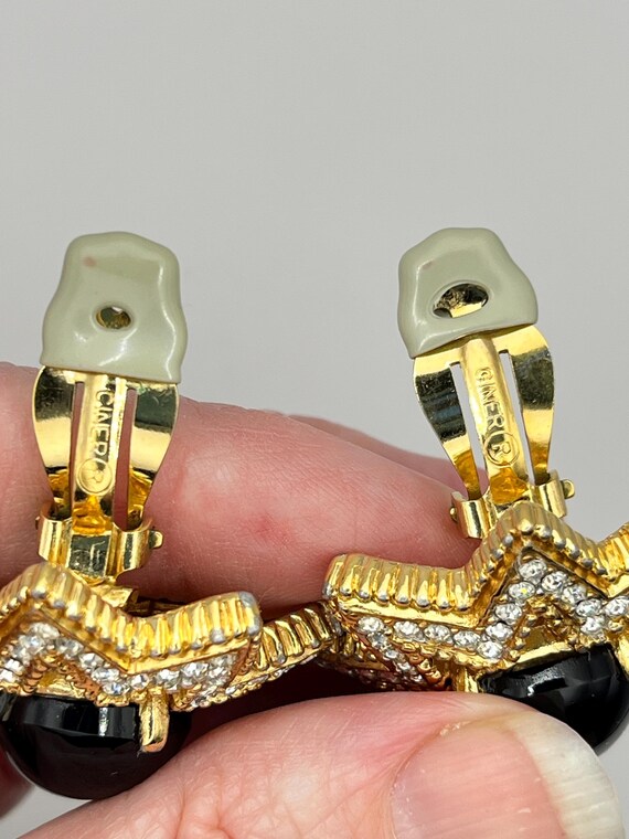 Vintage, Signed Ciner Earrings - Double Signed View 5
