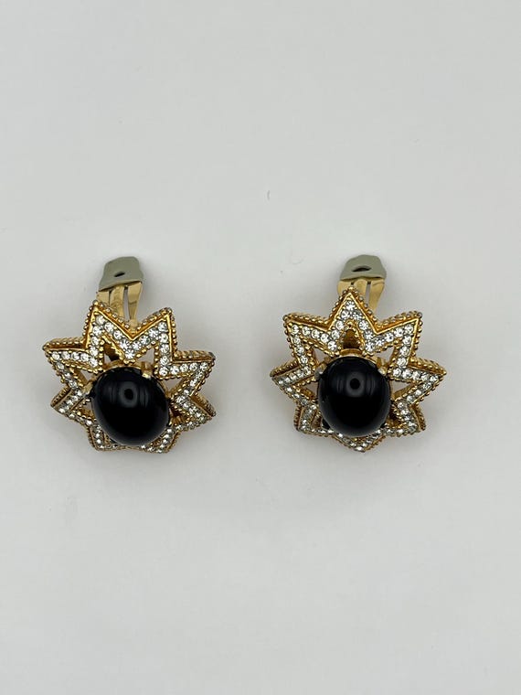 Vintage, Signed Ciner Earrings - Double Signed View 3